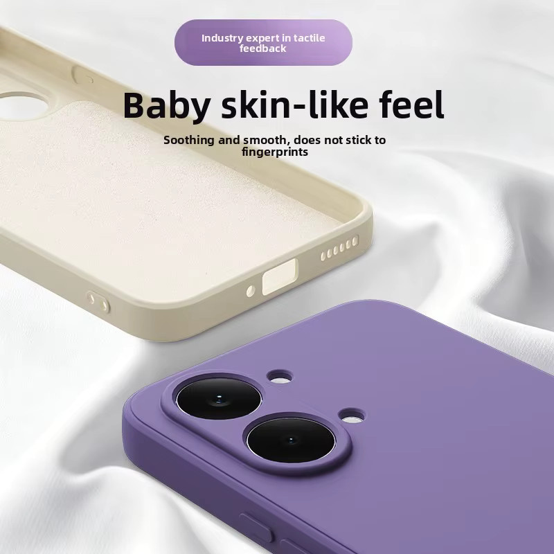 Xiaomi Poco X8 X 8 Pro Max Handyhülle aus Flüssig-Silikon mit TPU-Stoßfänger und Kameraobjektivschutz in Grün und Lila - Bild 2