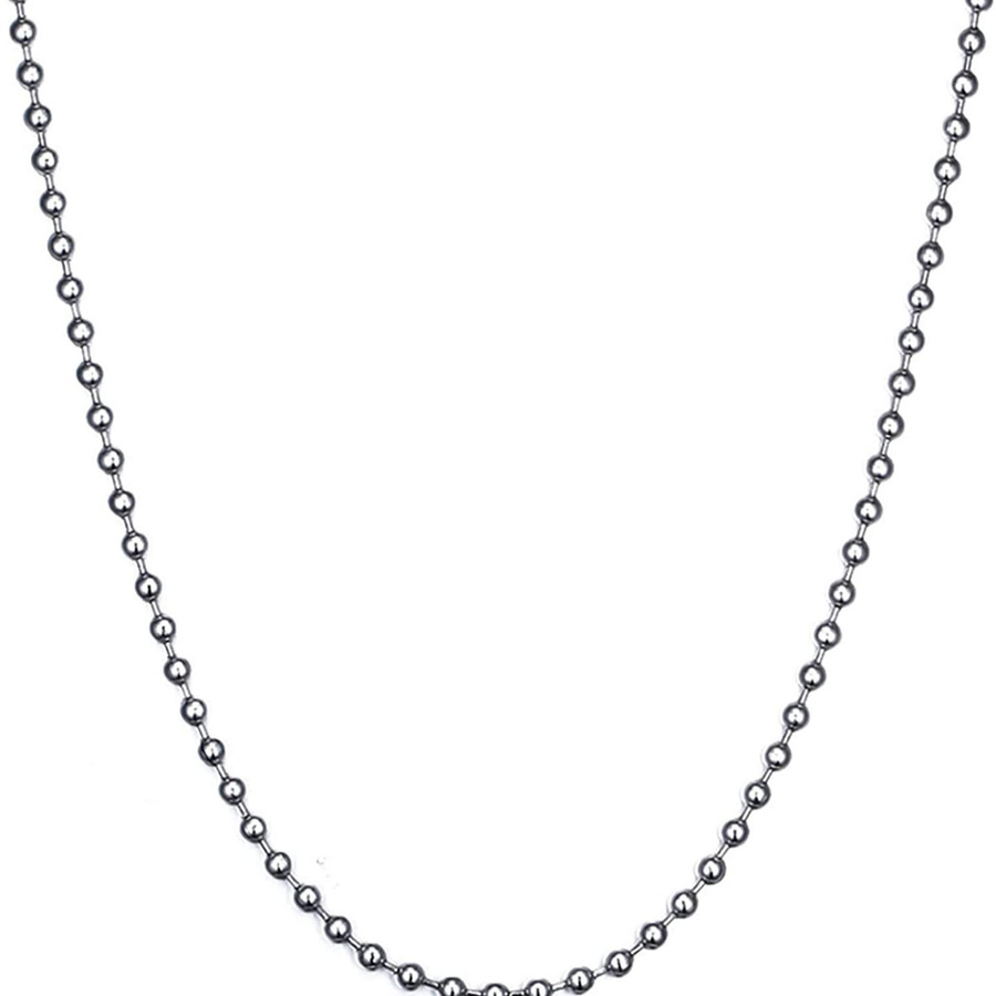AMD Jewelry Erkennungsmarken-Kette, Edelstahl, Schwarz, Unisex, 60 cm - Bild 1