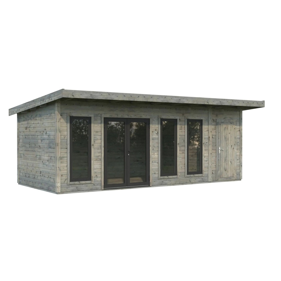 Palmako Holz-Gartenhaus Aurelia mit Pultdach in Grau inklusive Boden, B/T: 670 x 300 cm - Bild 2