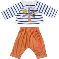 BABY born Outfit Palmen mit Sonnen-Motiv in Blau Weiß und Braun für 43 cm Puppen Zubehör - Bild 1