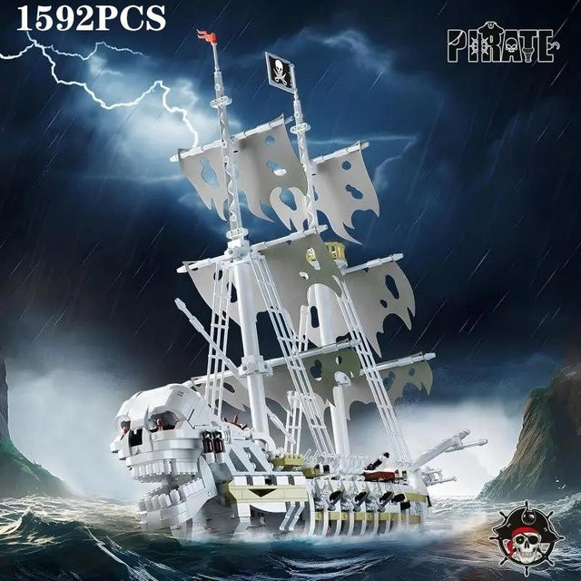 Skeleton Ghost Ship Bausteine, Piratenschiff, 1.592 Teile, ab 6 Jahren - Bild 1