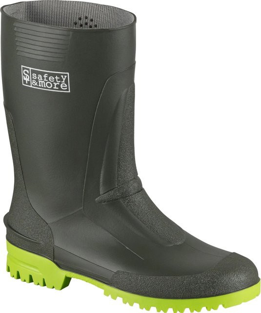 Safety&More Arbeitsstiefel Mega in Schwarz-Lime, Größe 39 - Bild 1