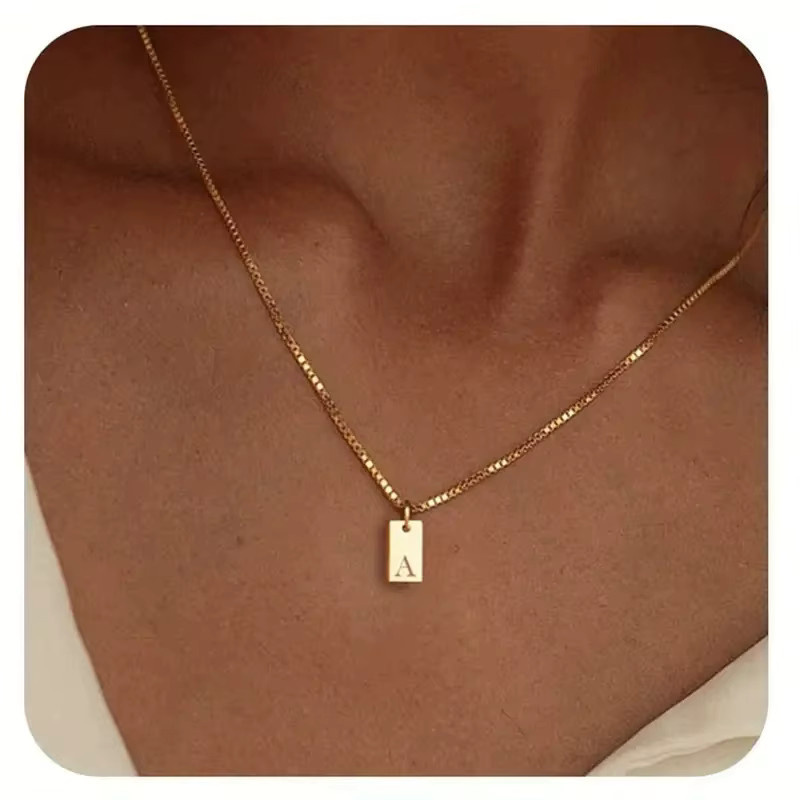 YUYAN Halskette mit Anhänger, vergoldeter Edelstahl, Gold, Damen - Bild 2