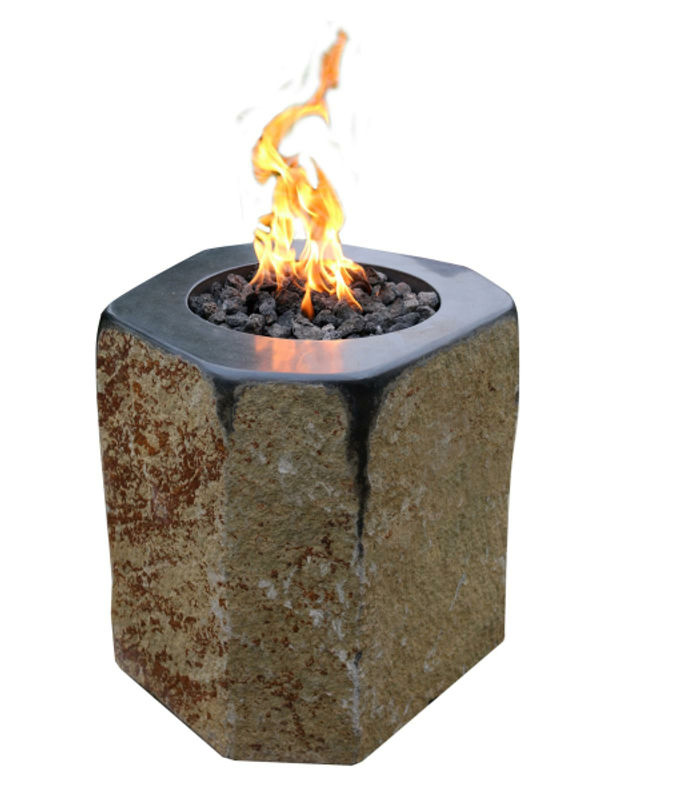 Elementi Gasfeuerstelle Derby in Basalt-Optik Schwarz/Braun aus Naturstein - Bild 3