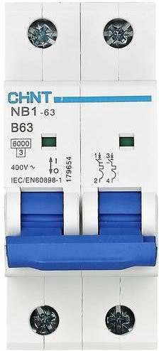 Chint NB1-63 Leitungsschutzschalter 2-polig 40A 6kA 240V/415V in Weiß - Bild 1