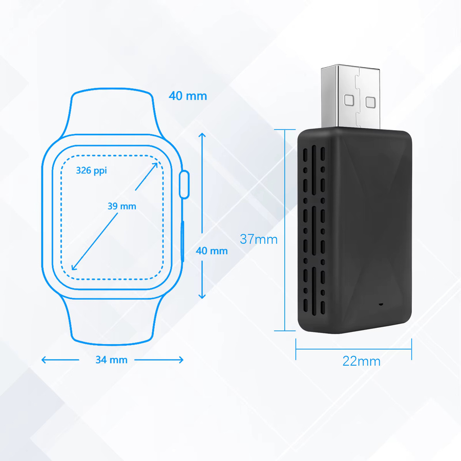 Ezonetronics Kabelloser CarPlay und Android Auto 2 in 1 Adapter in Schwarz für werkseitig verkabelte Autos - Bild 2