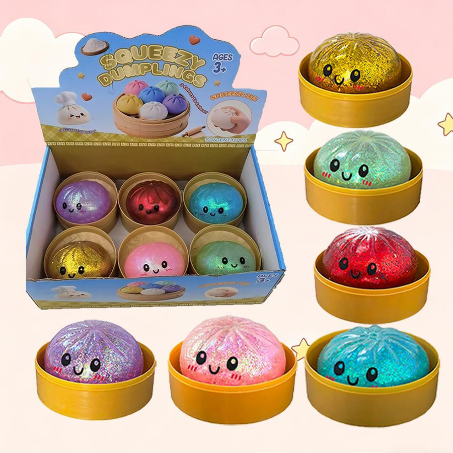 Topmix Simulation Knödel Knetspielzeug Squishy Bunt Glitzer - Bild 4
