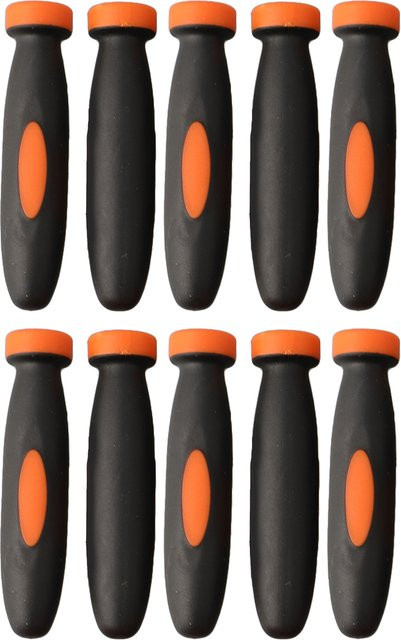 10 Stück DAZZLEEX Gummi-Feilengriffe in Schwarz mit 3 mm Lochdurchmesser als langlebiger Hardware-Ersatz - Bild 1