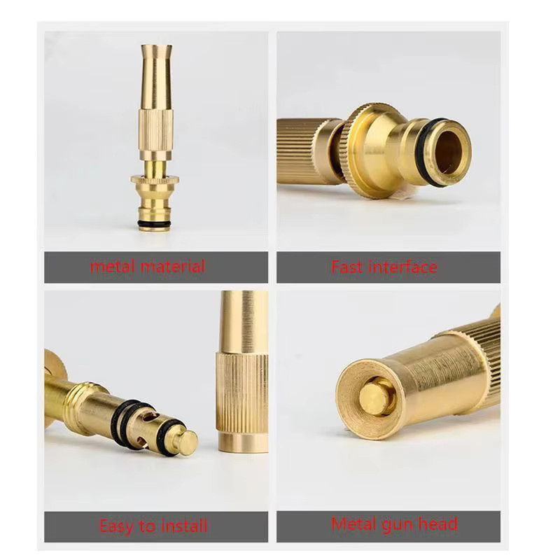 Hochdruck-Autowaschpistole aus Messing in Gold für die Gartenbewässerung und als Sprühbrause - Bild 2