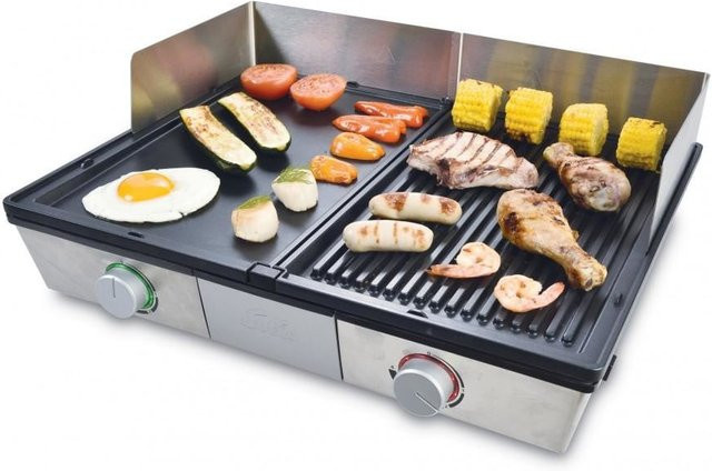 Solis Tischgrill Deli Typ 7951 mit 2 Heizsystemen und abnehmbaren, spülmaschinenfesten Grillplatten, 2200 W - Bild 1