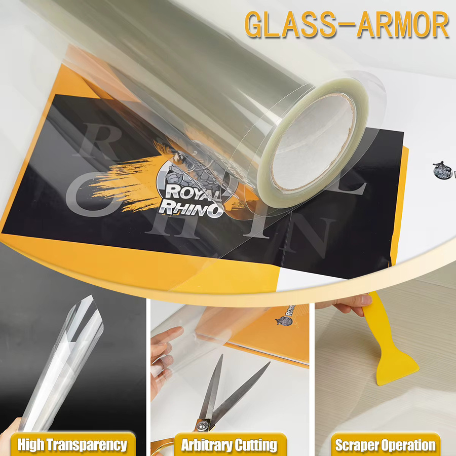 Transparente Sicherheitsfensterfolie selbstklebend als Glasschutzfolie zur Erhöhung der Glassicherheit, Farbe: Transparent, Breite: 30 cm, Höhe: 50 cm - Bild 3