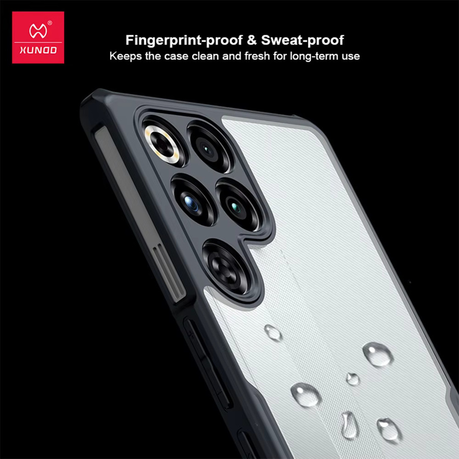 Xundd Schutzhülle für Nubia Red Magic 11 Pro und Red Magic 11 Pro Plus, stoßfeste Airbag-Hülle mit Kameraschutz, transparent mit schwarzen Streifen - Bild 5