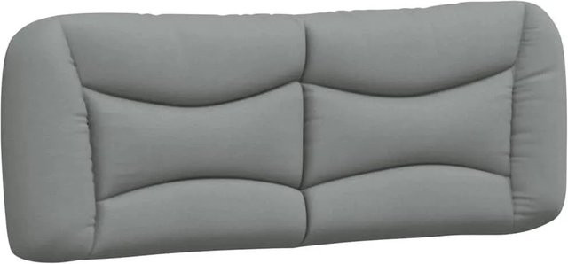 vidaXL Kopfteil-Kissen Hvar Hellgrau mit Wellen-Design aus Stoff, Breite: 150 cm, Höhe: 48 cm, Tiefe: 15 cm - Bild 1