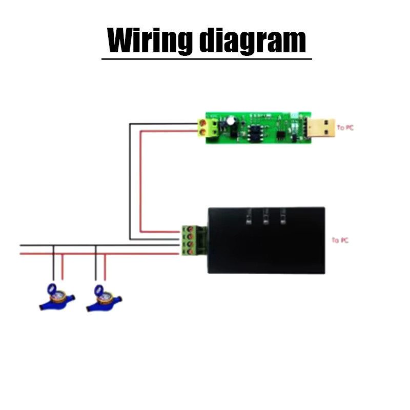 DykbRadio USB zu Mbus Slave Kommunikations-Debugger TSS721 Monitor für Energie Wasser und Stromzähler in Grün - Bild 2