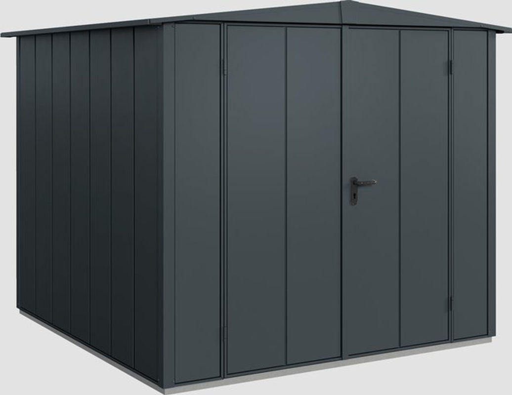 Ecostar Gerätehaus Elegant-S aus Metall in Grau mit Doppeltür, B/H/T: 238 x 216 x 238 cm - Bild 3