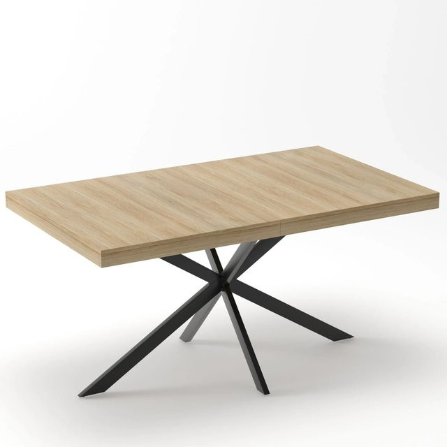 okwish Esstisch mit Ausziehfunktion in Braun, Modernes Design für Esszimmer und Küche, B/T/H: 180 x 76 x 80 cm - Bild 1