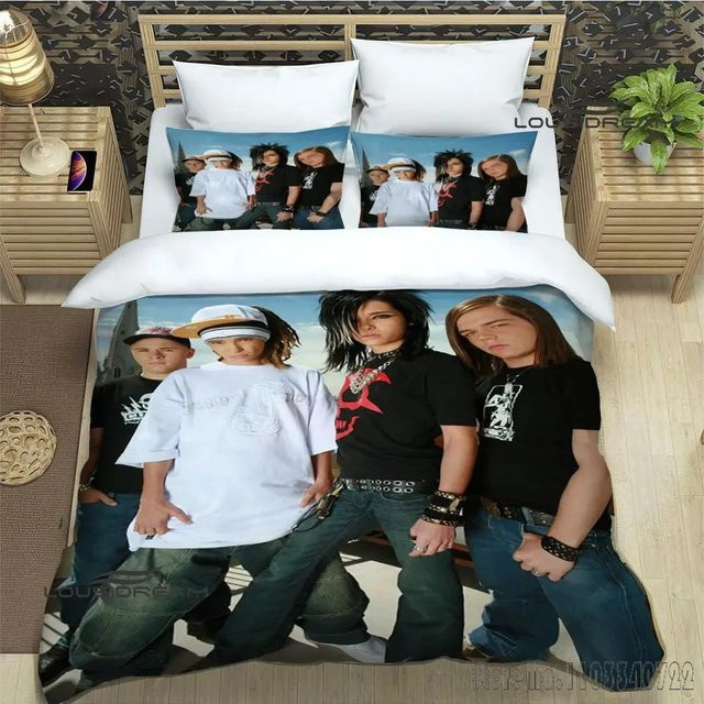 JMG Household Supplies Bettwäsche-Set Tokio Hotel für Kinder, Mikrofaser, Mehrfarbig, B/H: 140 x 200 cm - Bild 1