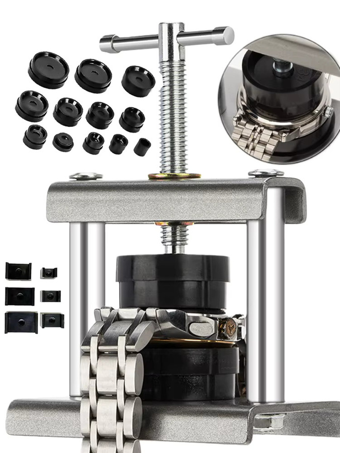 HQstrap Uhr Presse Set, Uhrmacher Werkzeug Kit, Metall - Bild 5
