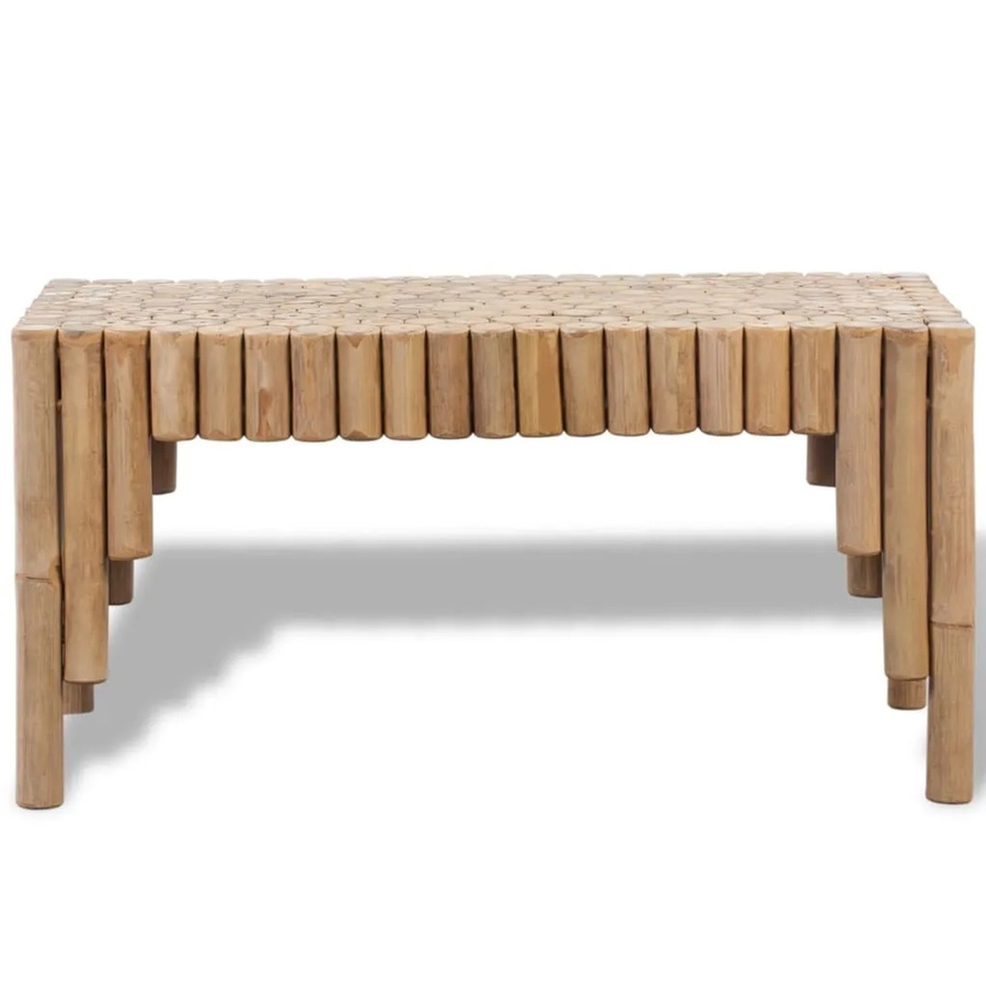 vidaXL Couchtisch aus Bambus in Braun, rechteckig, B/T/H: 35 x 35 x 35 cm - Bild 2