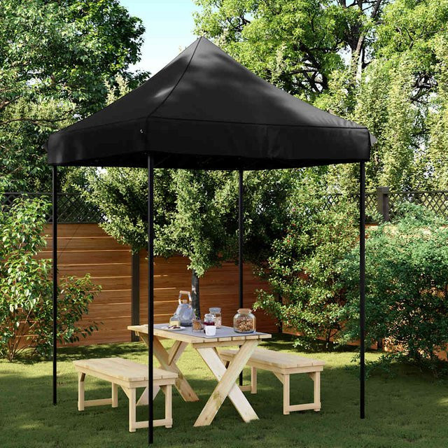 vidaXL Pop-Up Partyzelt Faltbar Schwarz B/T/H: 200 x 200 x 306 cm - Bild 2