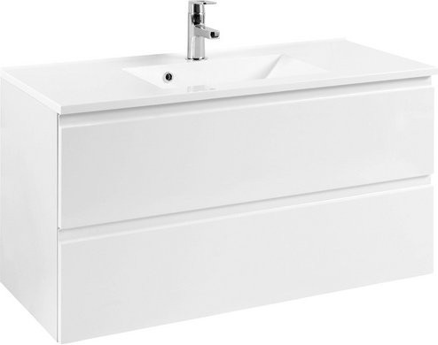 HELD MÖBEL Waschplatz Cardiff weiß glänzend B/T/H: 100 x 47 x 56 cm - Bild 1