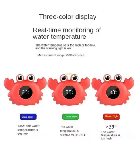 Digitales Baby Badewasser Temperatur Messgerät mit LED-Anzeige und Schwimmfunktion im Cartoon-Design - Bild 2