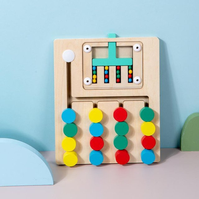 Kidsly Montessori-Holz-Farbabgleichspuzzles, Logikspiel, Holz, ab 3 Jahre - Bild 1