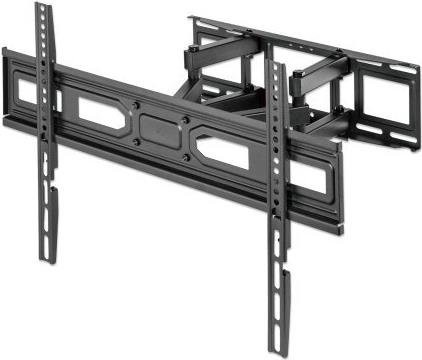 Manhattan Full Motion TV-Wandhalterung in Schwarz für Bildschirme von 37 bis 80 Zoll, belastbar bis 40 kg, neigbar und schwenkbar, VESA 600 x 400 mm - Bild 1