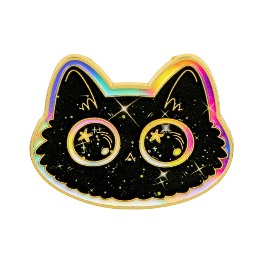 Ramulus Brosche Emaille, Schwarze Katze, Verspielt - Bild 4