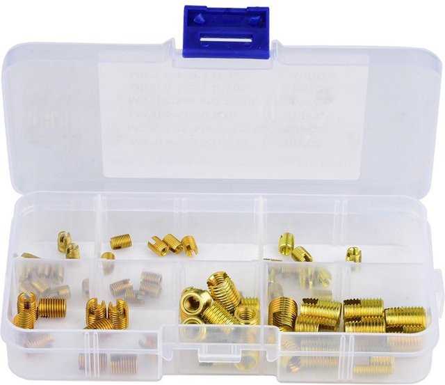 60 Stück Meterk Typ 302 Kohlenstoffstahl Selbstschneidende Schraubgewinde Einsätze in Gold - Bild 1