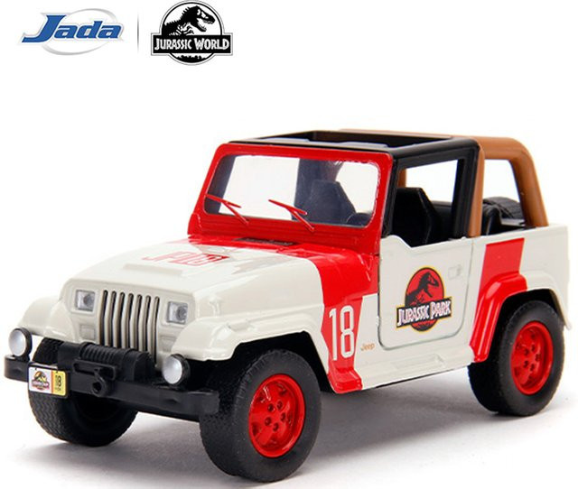 JADA Hollywood Rides Jurassic Park 1992 Jeep Wrangler, Druckguss-Modellauto, 1:32 - Bild 1