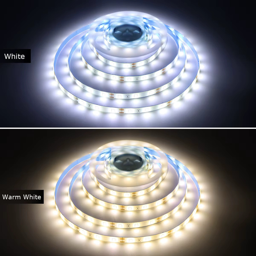 Lcamaw Wasserdichter 2835 LED-Streifen in Weiß mit EU-US-Netzteil und PIR-Bewegungssensor - Bild 5