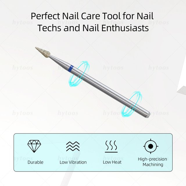 HYTOOS Mini Diamant-Nagelbohrer, 2mm, Nagelhautentferner - Bild 1