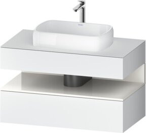 Duravit Waschtischunterschrank Qatego in Weiß Hochglanz, B/T/H: 100 x 55 x 60 cm - Bild 1