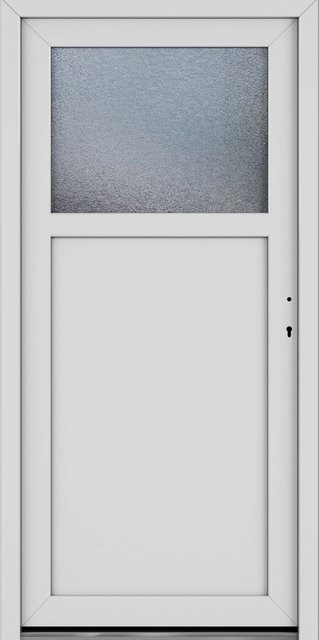 Roro Nebeneingangstür OKE 1154 aus Kunststoff und Aluminium in Weiß mit Glaseinsatz, B: 98 cm, H: 198 cm, DIN Rechts - Bild 1