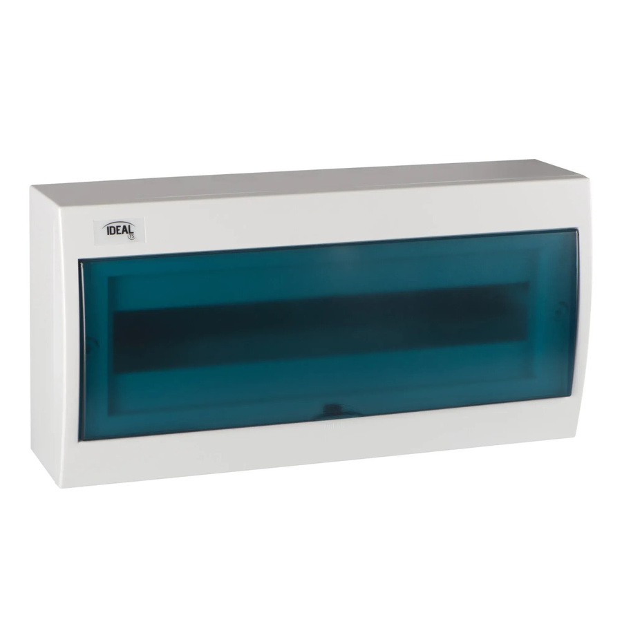Kanlux Verteilerkasten Aufputz KDB-S18T aus ABS in Weiß und Blau mit 18 Modulen, B: 20,4 cm, H: 33,0 cm, T: 10,2 cm - Bild 2