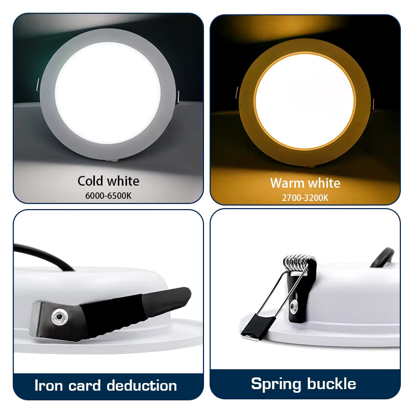 GRZBI LED Einbau-Deckenleuchte rund in Weiß für Badezimmer und Wohnzimmer - Bild 3