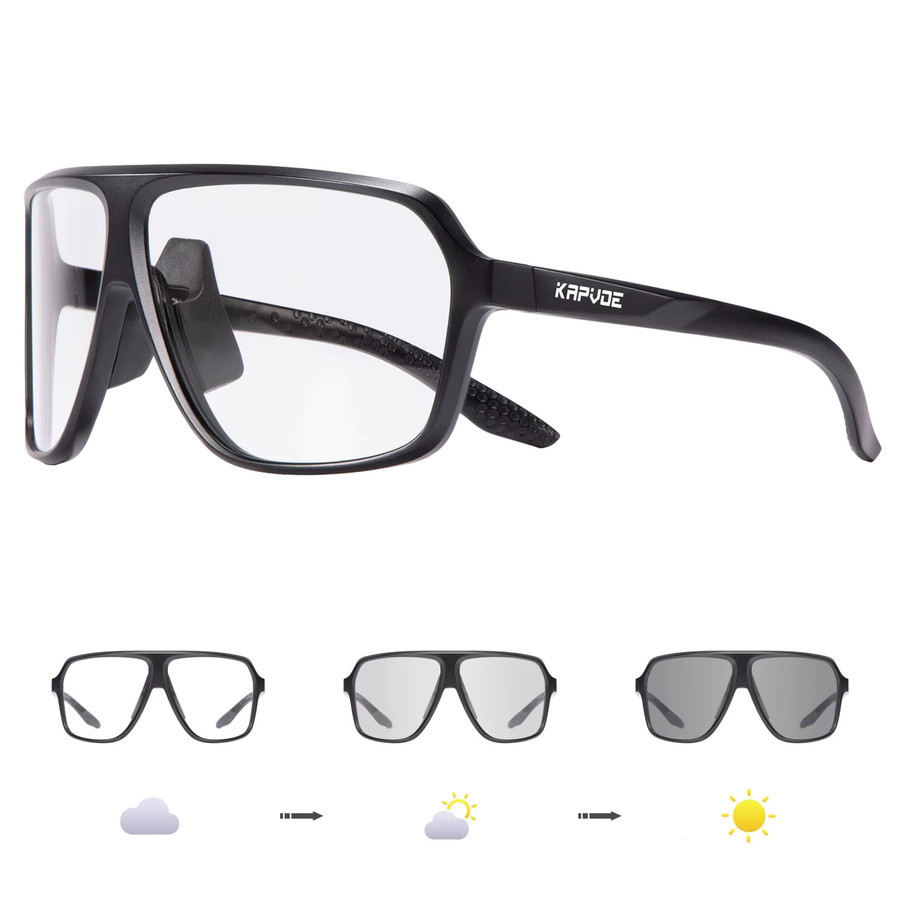 Kapvoe Sportsonnenbrille, photochrom, Vollrand, Kunststoff, Unisex - Bild 1
