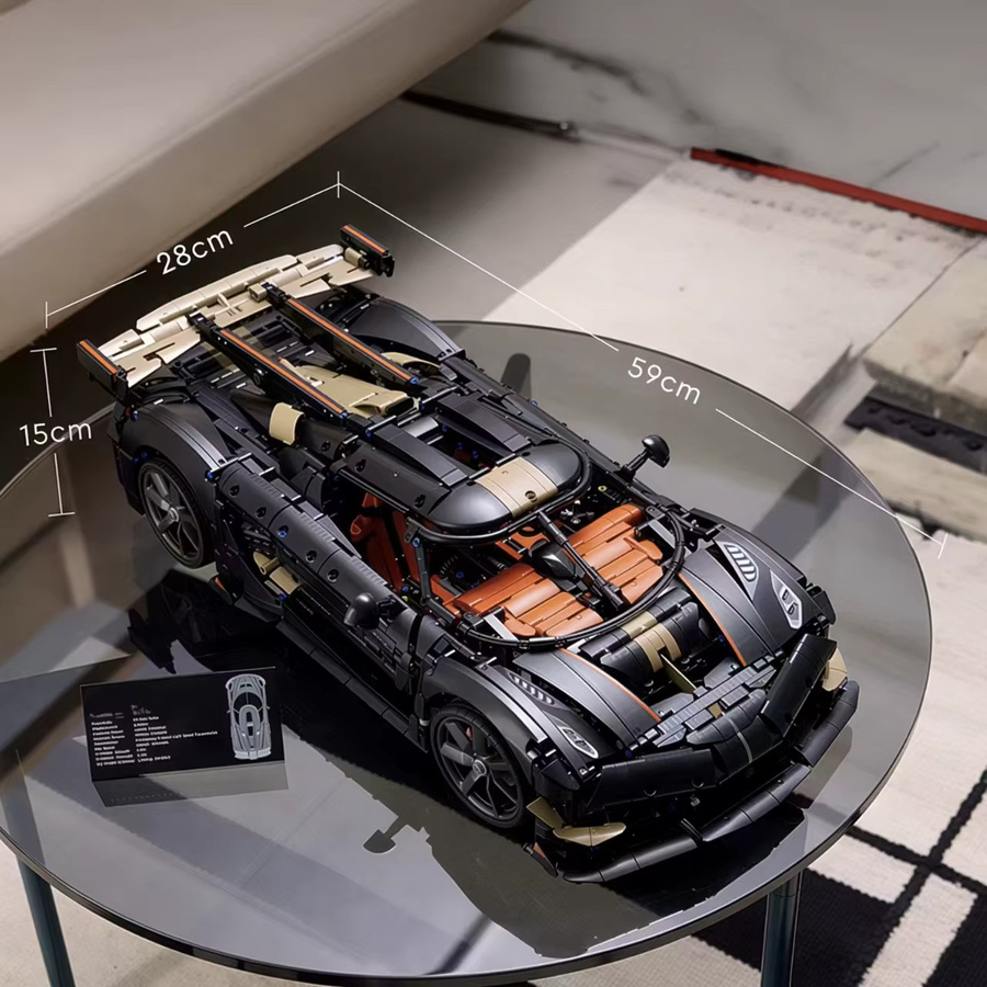 Hot Toys Koeni Spear Megacar Supersportwagen, Baustein-Puzzle-Modell, 4104 Teile, ab 14 Jahren - Bild 3