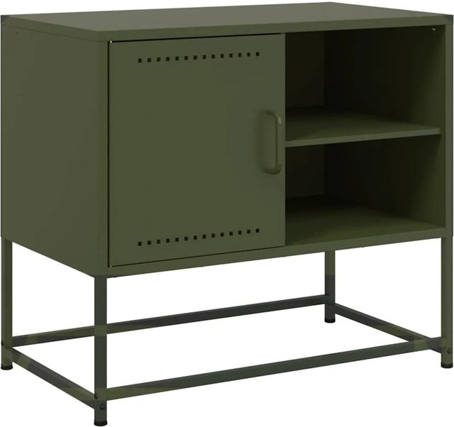 vidaXL TV-Schrank aus Stahl in Grün im Industrie-Stil, B/T/H: 68 x 39 x 60,5 cm - Bild 1