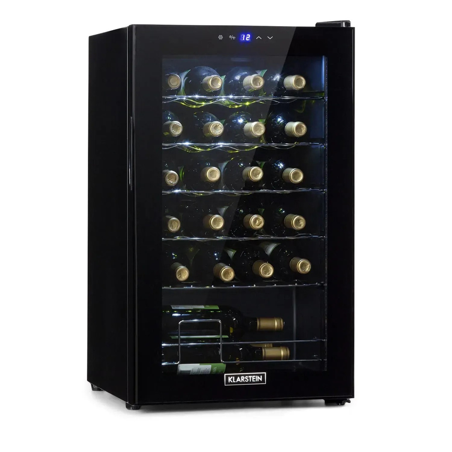 Klarstein Shiraz 24 Uno Weinkühlschrank Schwarz mit 63 l Fassungsvermögen und Touch-Bedienfeld - Bild 2