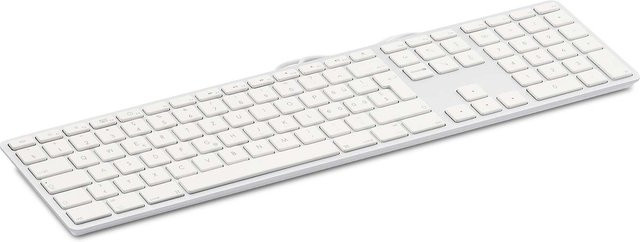 LMP USB-Tastatur mit Ziffernblock in Apple Design, Farbe Weiß, QWERTZ (DE), Anschluss USB-A - Bild 1
