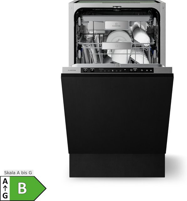 Klarstein Vollintegrierter Geschirrspüler in Schwarz, Breite: 45 cm - Bild 1