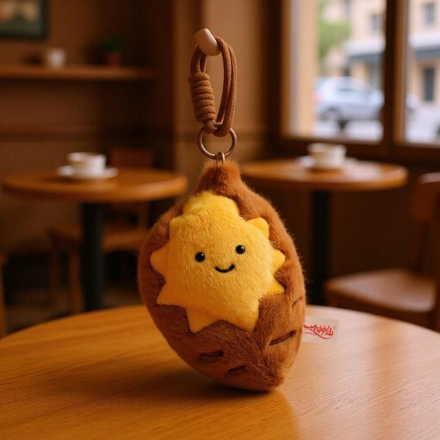Linyi toy Schlüsselanhänger, Süßkartoffel-Plüschtier, braun, Unisex - Bild 1