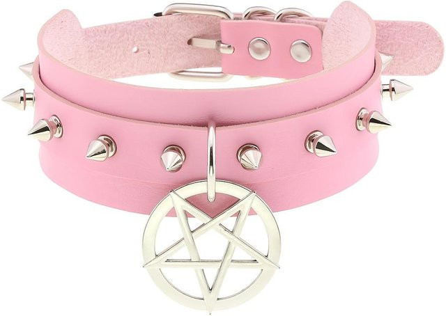 YIRAN Choker Anhänger, Leder, pink, Damen - Bild 1