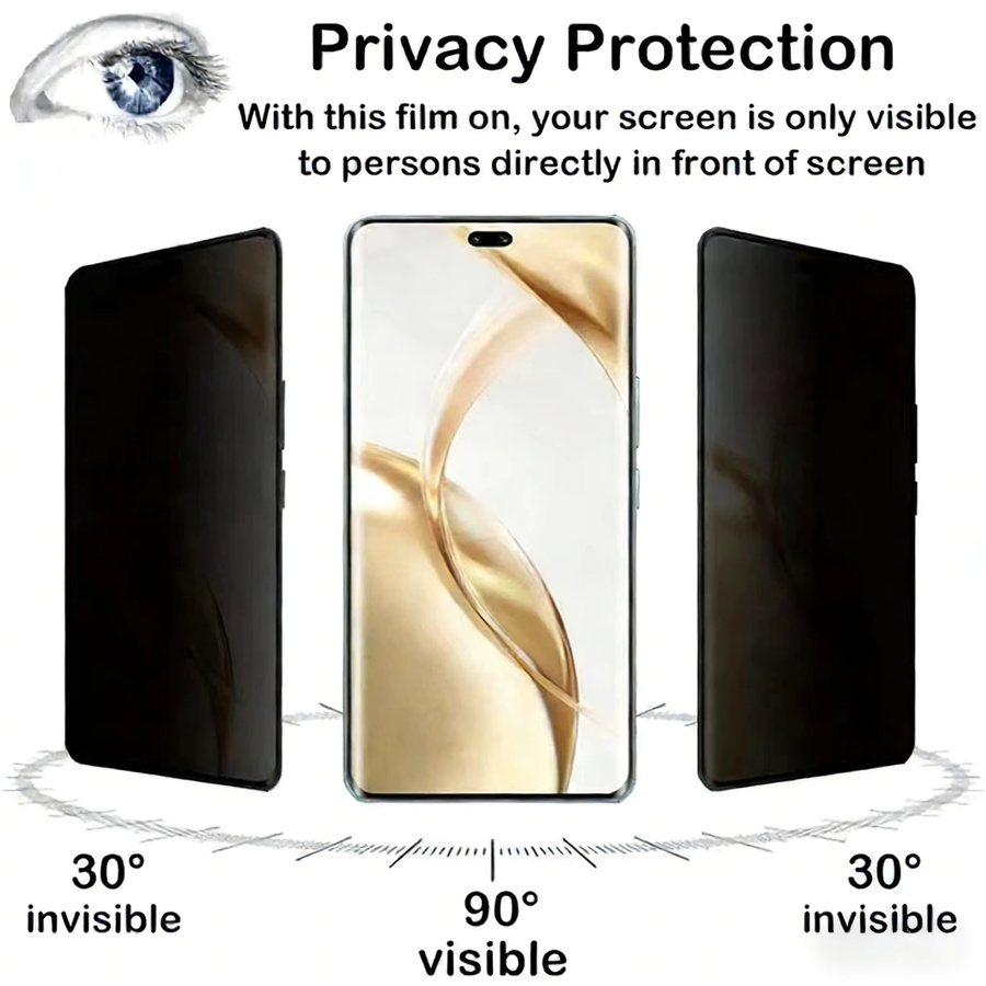Xiaomi Anti-Spionage Sichtschutzfolie und Kameralinsen-Schutzfolie Set für Poco X8 Pro Max und Redmi Turbo 5 Max, Transparent - Bild 2