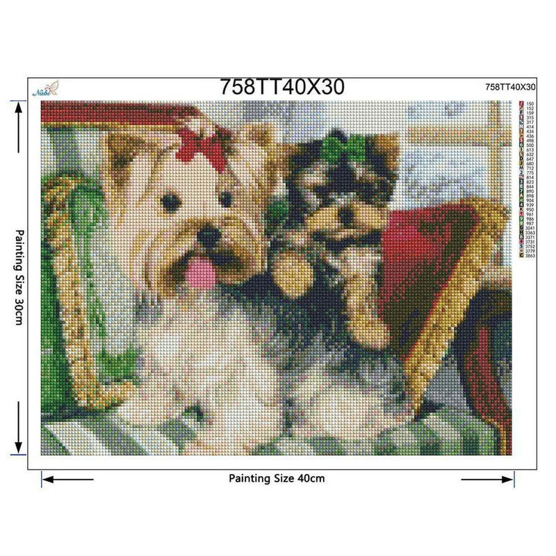 FIYO Diamond Painting Set Hund Tierprint, Mehrfarbig, B/H: 30 x 20 cm - Bild 2