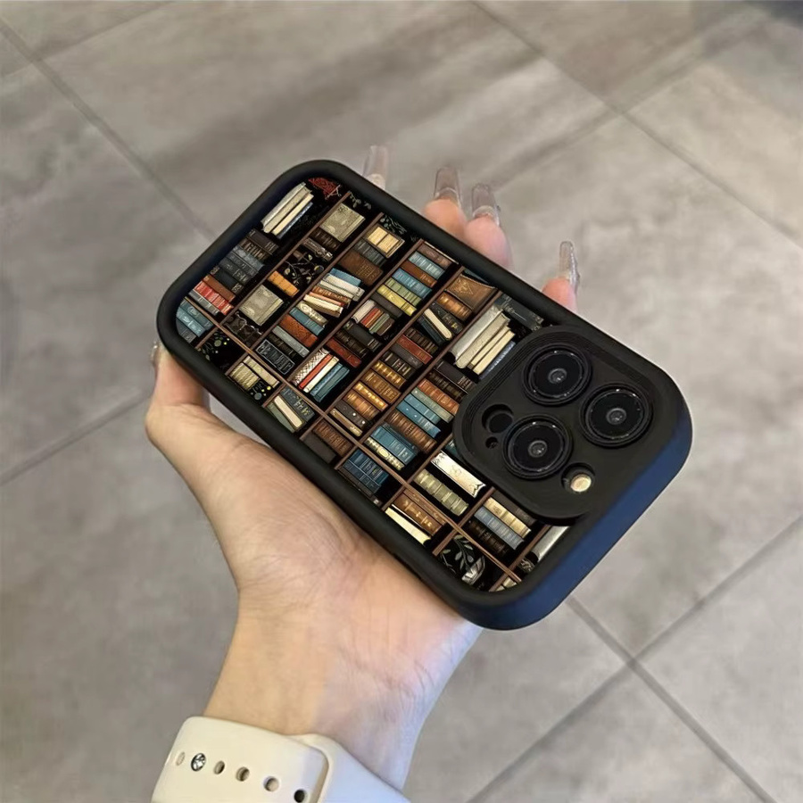 Samsung Handyhülle mit Bücherregal Muster in Multicolour, weiche Silikon-TPU Abdeckung für Samsung Galaxy S25, S24, S23, S22, S21, S20, Note 20, FE Plus, Ultra (4G/5G) - Bild 3