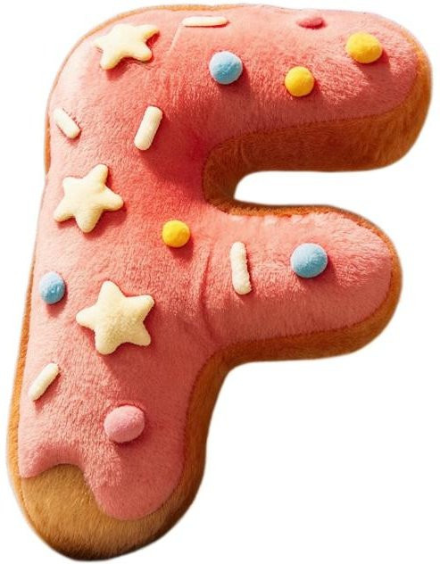 Alphabet Donut Buchstaben Plüschkissen aus Polyester, Pink, Durchmesser: 40 cm - Bild 1