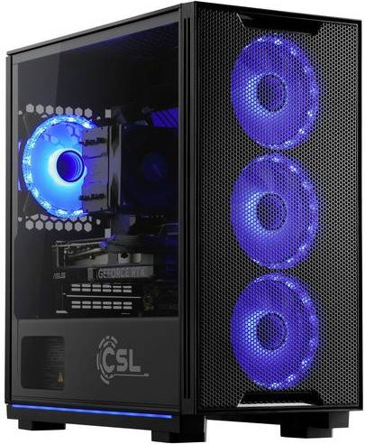 CSL Computer Gaming PC M10040 in Schwarz mit Intel Core i5 13400F, 16GB RAM, 1000GB SSD und Nvidia GeForce RTX 4060 Ti 8GB GDDR6 - Bild 1